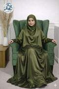 New French Khimar Isdal Set for kid Olive