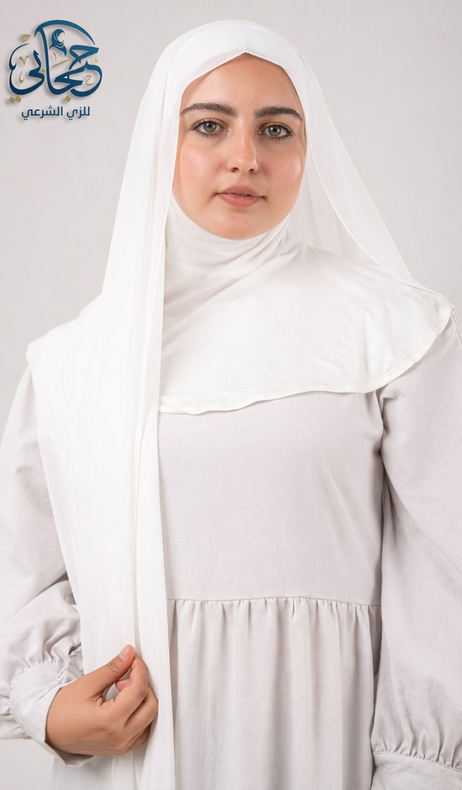 طرحة برقبية اوفوايت