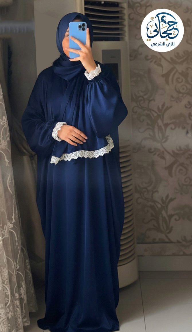  إسدال بطرحة بجوبير كحلي